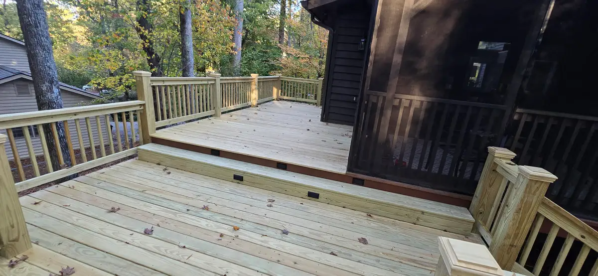 Traditional wood deck construction in Acworth GA