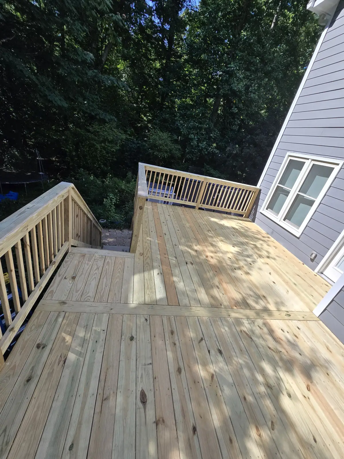 Beautiful wood deck showcasing natural wood benefits