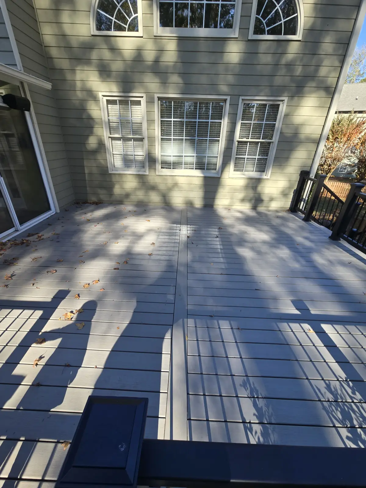 Deck facing house