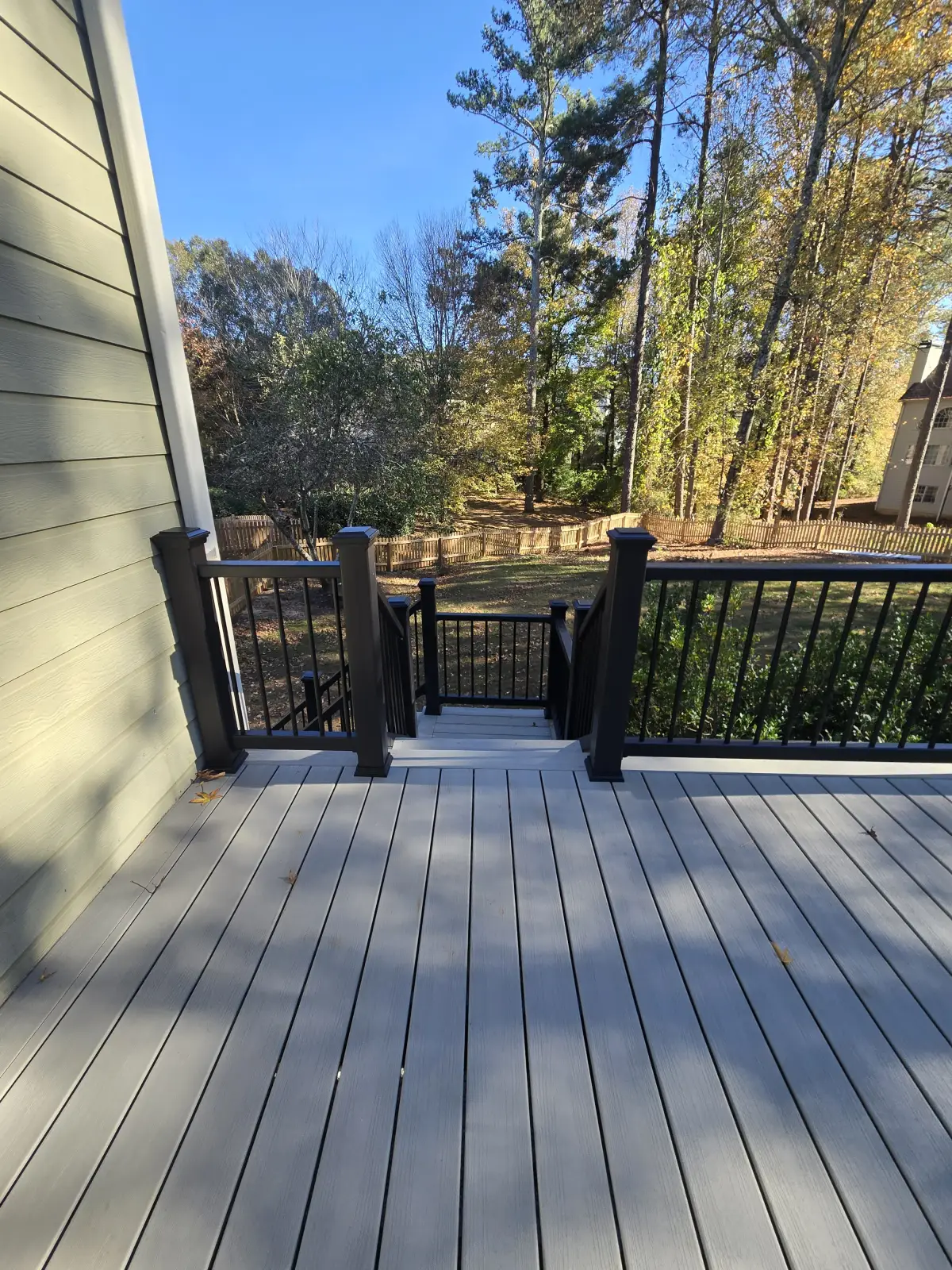 Deck stair opening