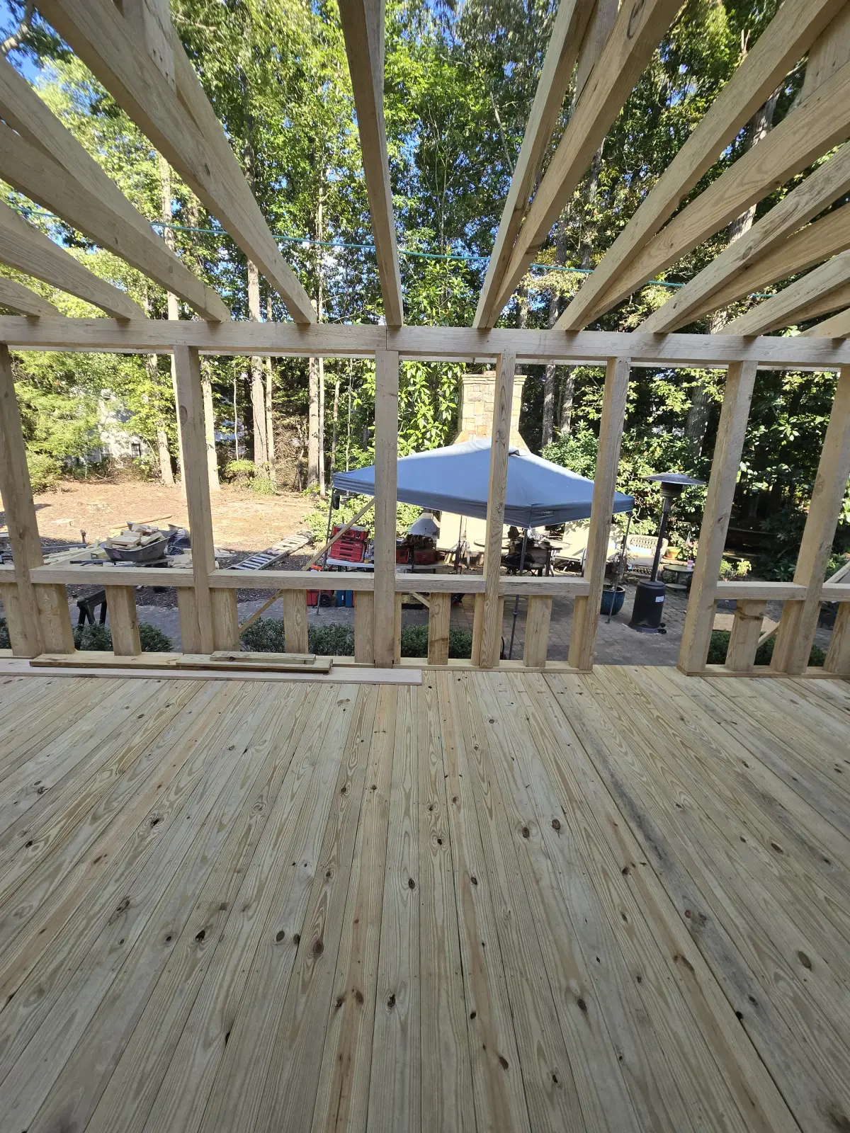 Pergola roof framing