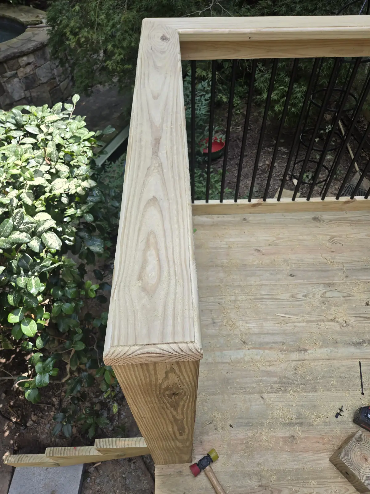 Railing cap with balusters