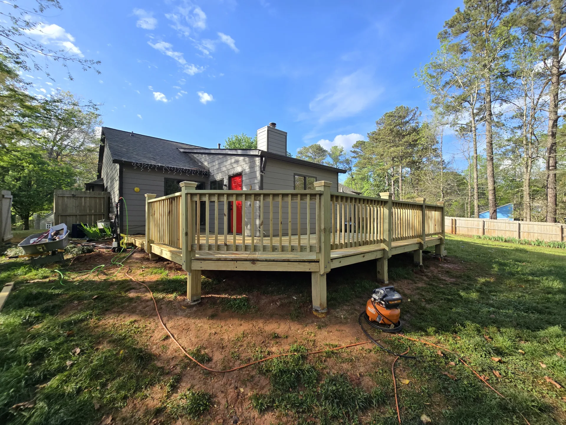 Completed wrap-around deck exterior